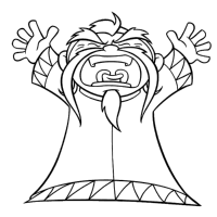 A coloring page of american dragon ball z - jake long